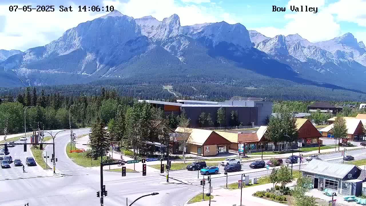 Canmore, Mount Rundle & Bow Valley Junction View Live Cam - Canmore, Alberta's Rockies, Alberta, Canada