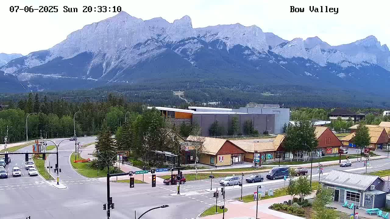 Canmore, Mount Rundle & Bow Valley Junction View Live Cam - Canmore, Alberta's Rockies, Alberta, Canada