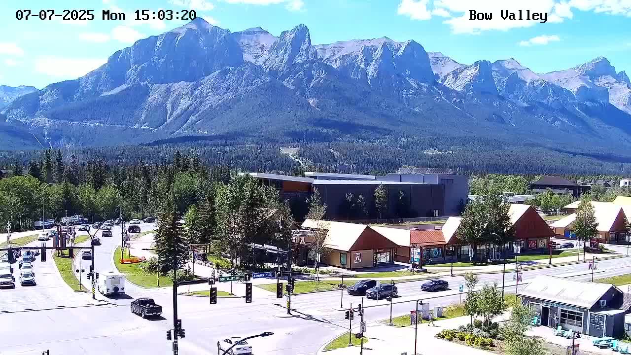 Canmore, Mount Rundle & Bow Valley Junction View Live Cam - Canmore, Alberta's Rockies, Alberta, Canada