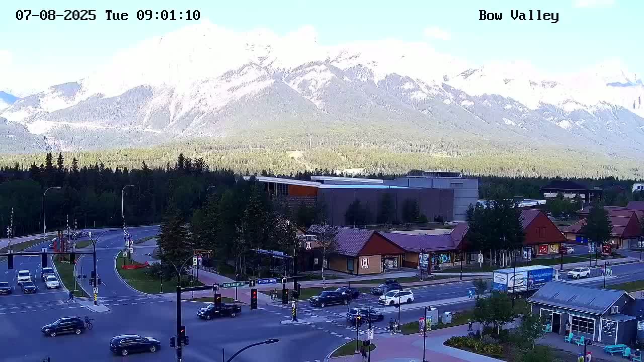 Canmore, Mount Rundle & Bow Valley Junction View Live Cam - Canmore, Alberta's Rockies, Alberta, Canada