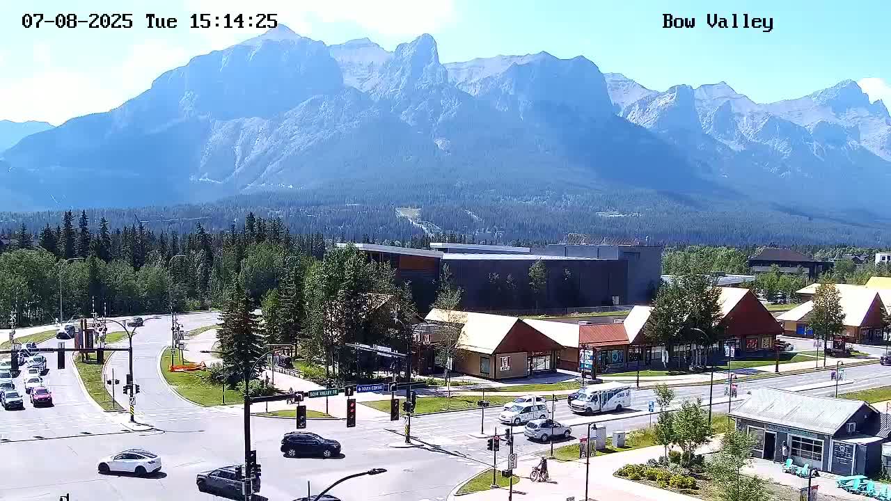 Canmore, Mount Rundle & Bow Valley Junction View Live Cam - Canmore, Alberta's Rockies, Alberta, Canada