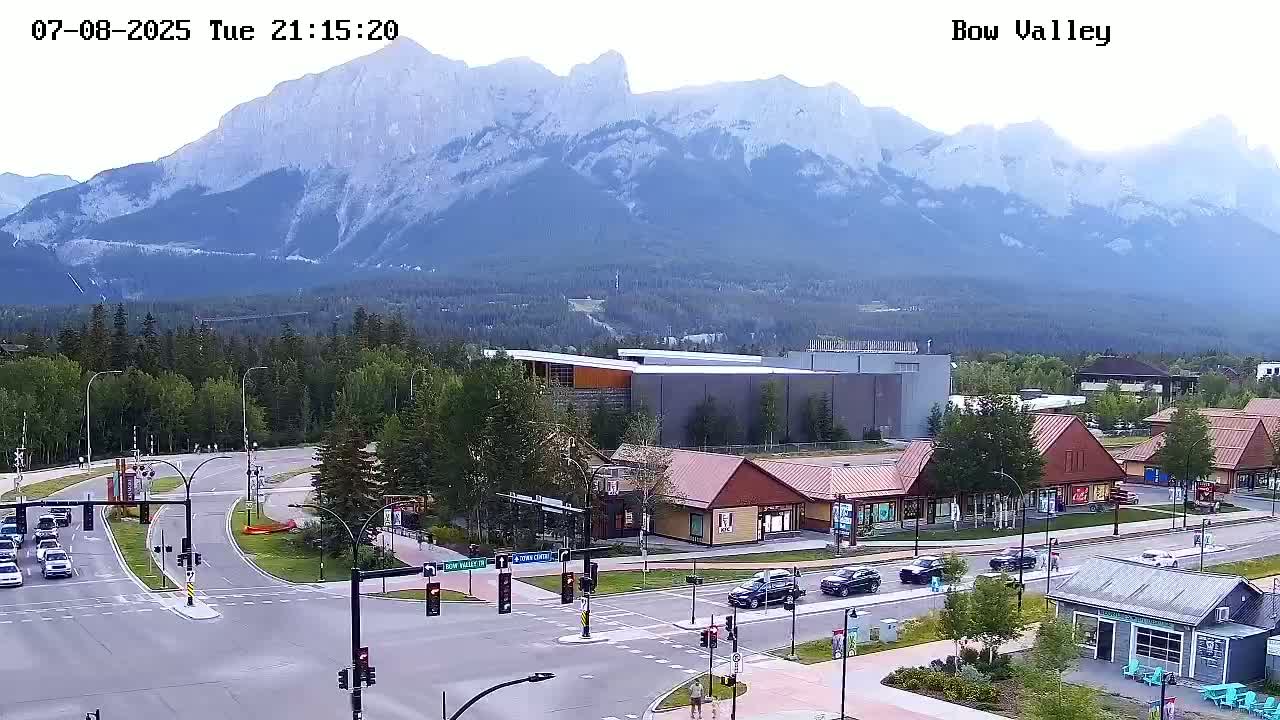 Canmore, Mount Rundle & Bow Valley Junction View Live Cam - Canmore, Alberta's Rockies, Alberta, Canada