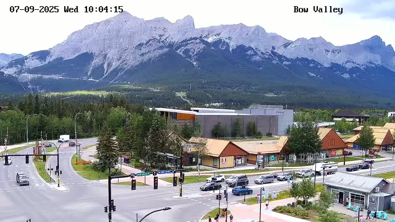 Canmore, Mount Rundle & Bow Valley Junction View Live Cam - Canmore, Alberta's Rockies, Alberta, Canada