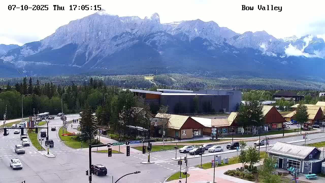 Canmore, Mount Rundle & Bow Valley Junction View Live Cam - Canmore, Alberta's Rockies, Alberta, Canada