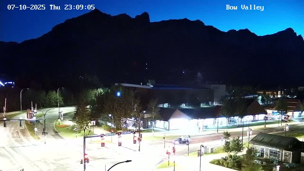 Canmore, Mount Rundle & Bow Valley Junction View Live Cam - Canmore, Alberta's Rockies, Alberta, Canada