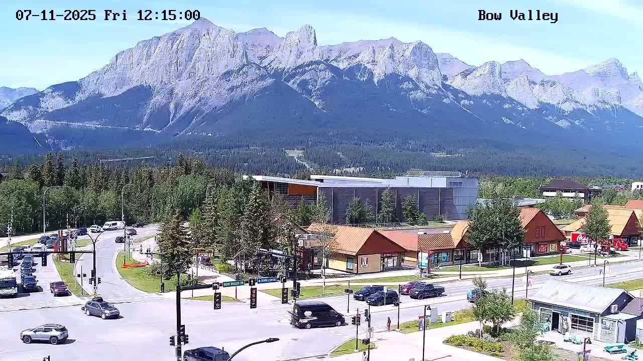 Canmore, Mount Rundle & Bow Valley Junction View Live Cam - Canmore, Alberta's Rockies, Alberta, Canada
