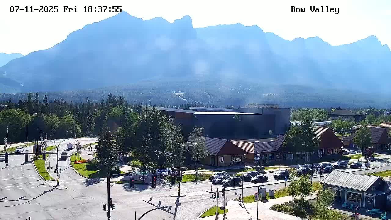 Canmore, Mount Rundle & Bow Valley Junction View Live Cam - Canmore, Alberta's Rockies, Alberta, Canada