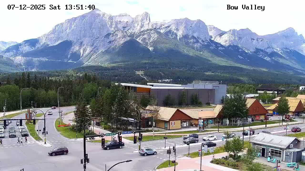 Canmore, Mount Rundle & Bow Valley Junction View Live Cam - Canmore, Alberta's Rockies, Alberta, Canada