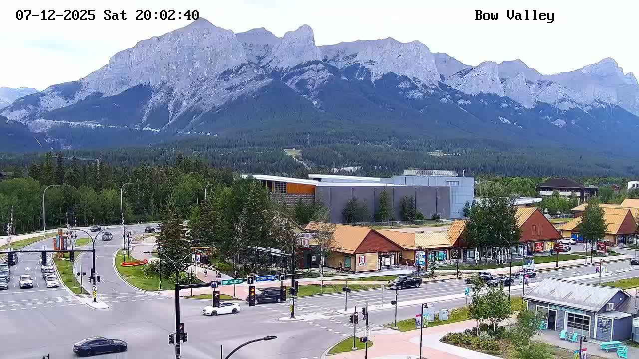 Canmore, Mount Rundle & Bow Valley Junction View Live Cam - Canmore, Alberta's Rockies, Alberta, Canada