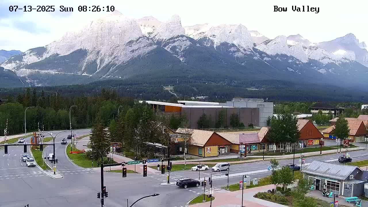 Canmore, Mount Rundle & Bow Valley Junction View Live Cam - Canmore, Alberta's Rockies, Alberta, Canada