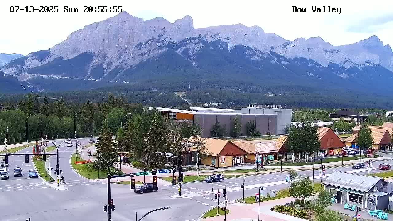 Canmore, Mount Rundle & Bow Valley Junction View Live Cam - Canmore, Alberta's Rockies, Alberta, Canada