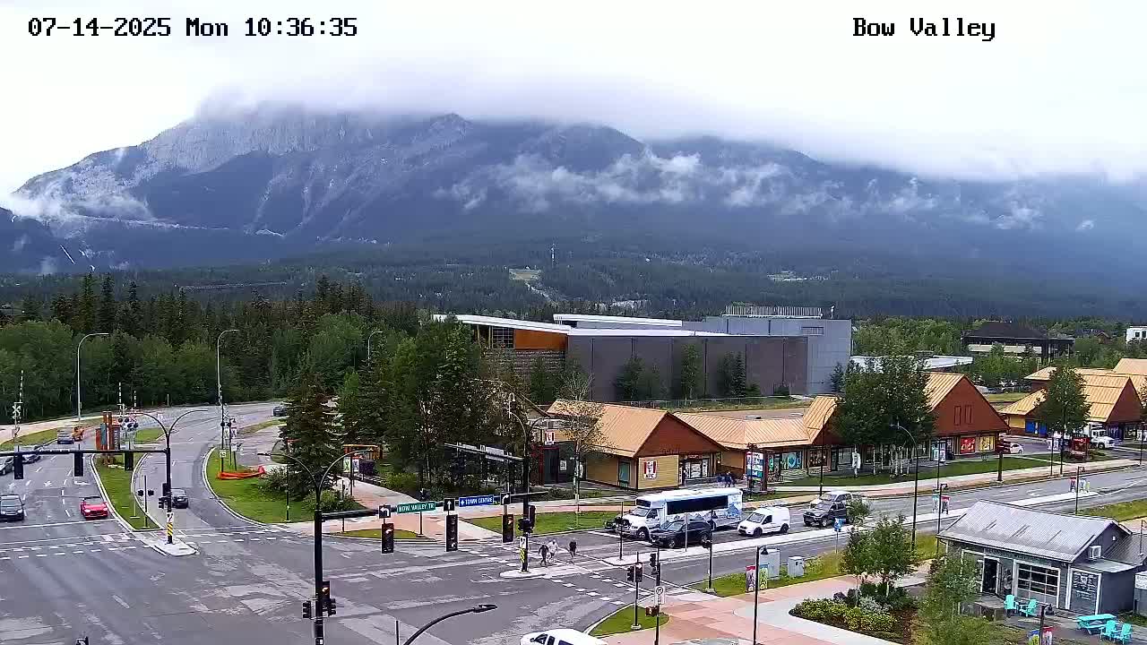 Canmore, Mount Rundle & Bow Valley Junction View Live Cam - Canmore, Alberta's Rockies, Alberta, Canada
