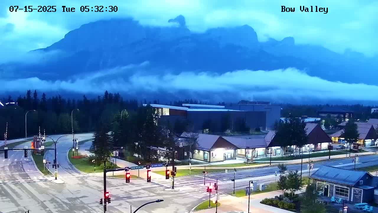 Canmore, Mount Rundle & Bow Valley Junction View Live Cam - Canmore, Alberta's Rockies, Alberta, Canada