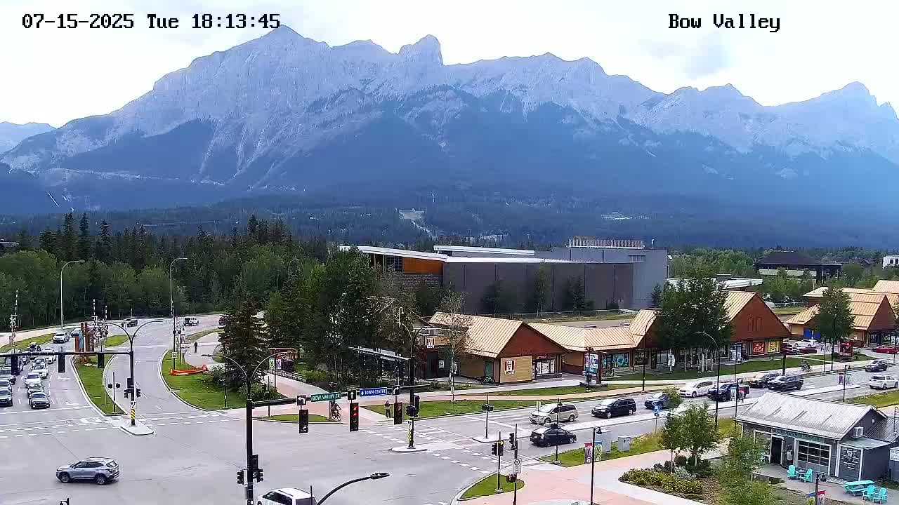 Canmore, Mount Rundle & Bow Valley Junction View Live Cam - Canmore, Alberta's Rockies, Alberta, Canada