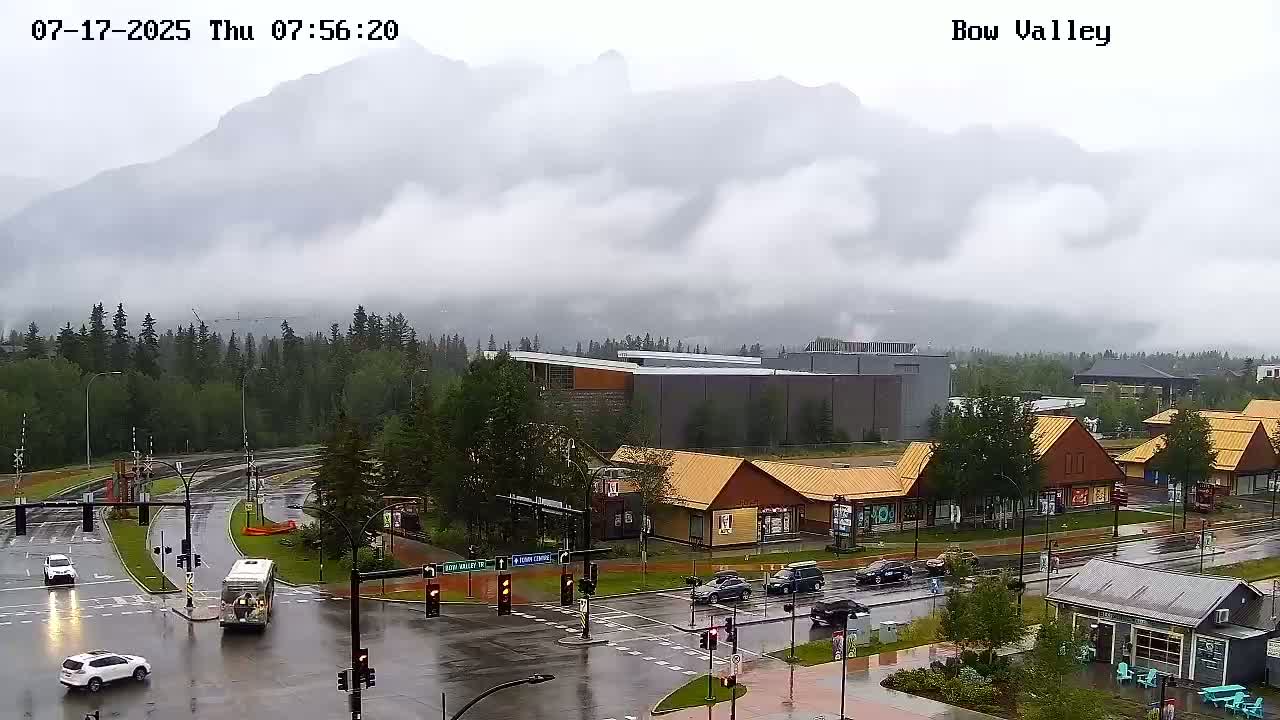 Canmore, Mount Rundle & Bow Valley Junction View Live Cam - Canmore, Alberta's Rockies, Alberta, Canada