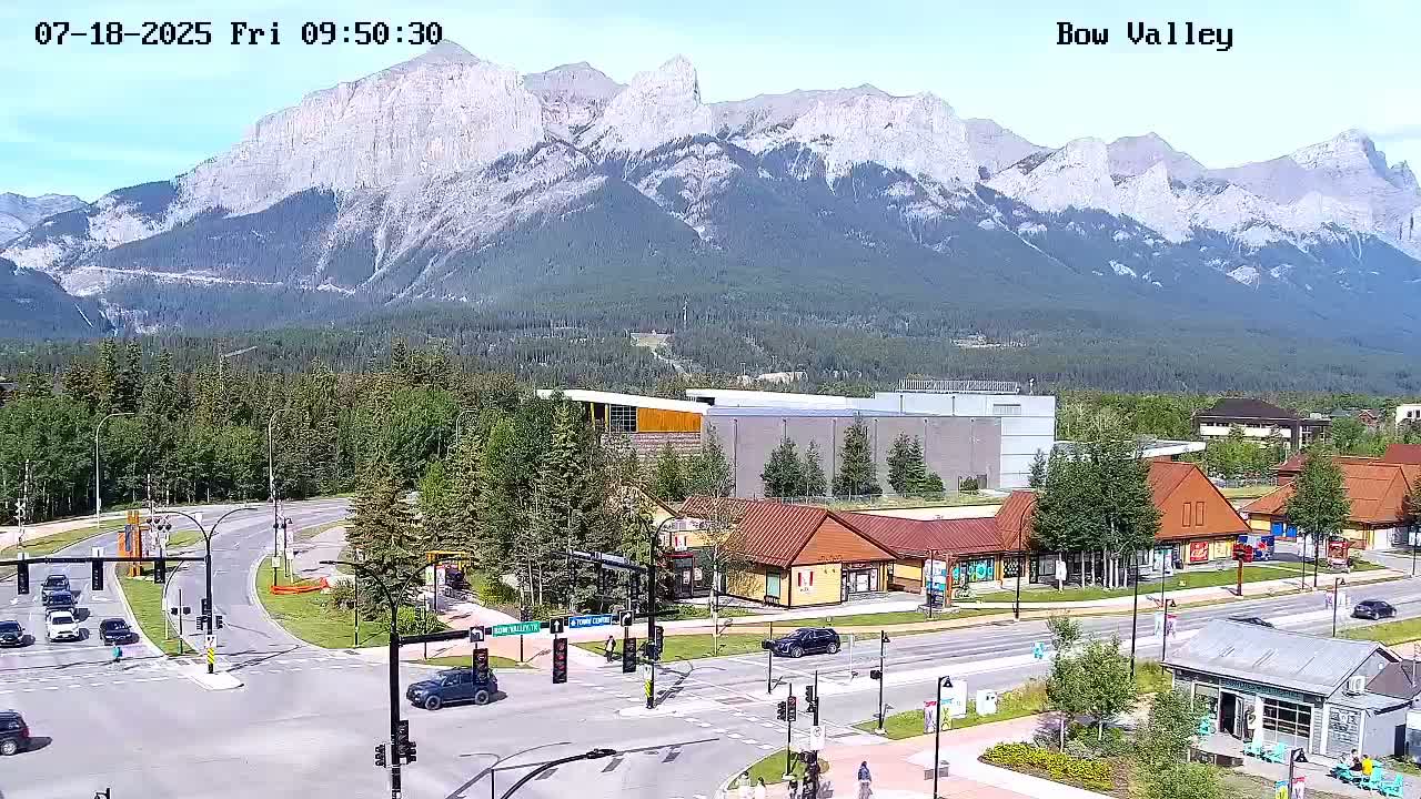 Canmore, Mount Rundle & Bow Valley Junction View Live Cam - Canmore, Alberta's Rockies, Alberta, Canada