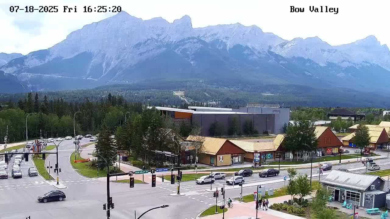 Canmore, Mount Rundle & Bow Valley Junction View Live Cam - Canmore, Alberta's Rockies, Alberta, Canada