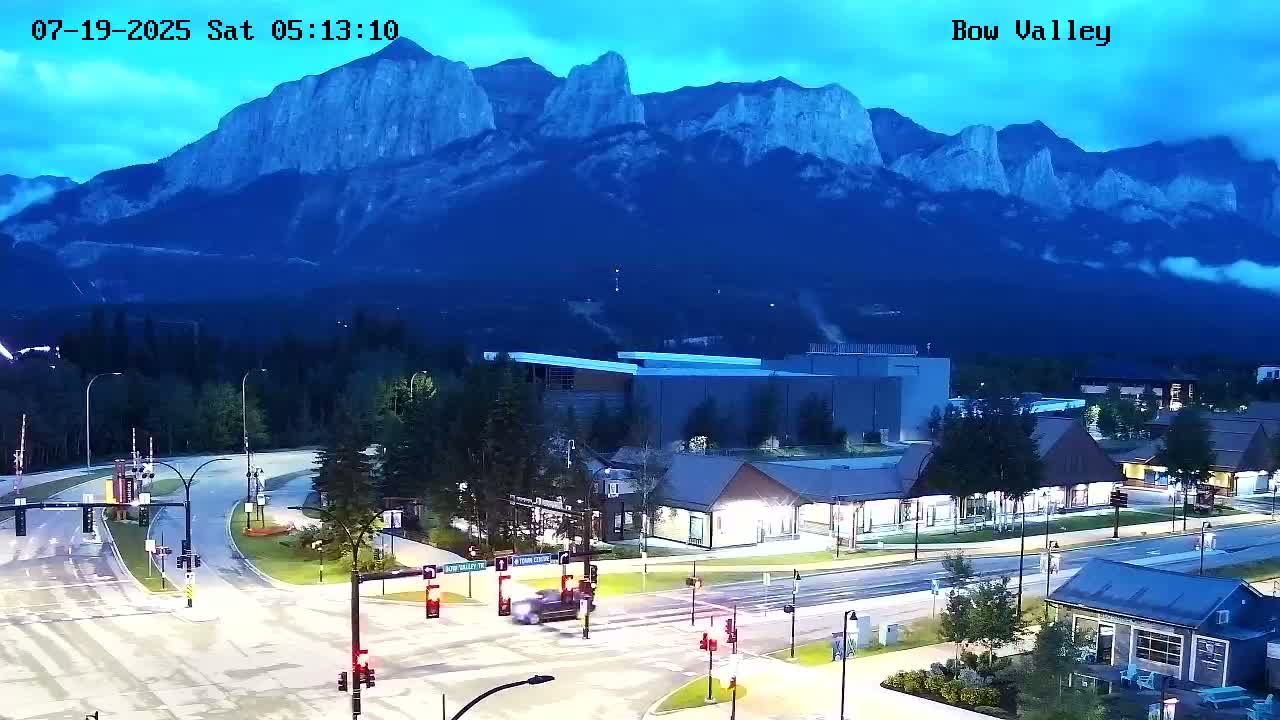 Canmore, Mount Rundle & Bow Valley Junction View Live Cam - Canmore, Alberta's Rockies, Alberta, Canada