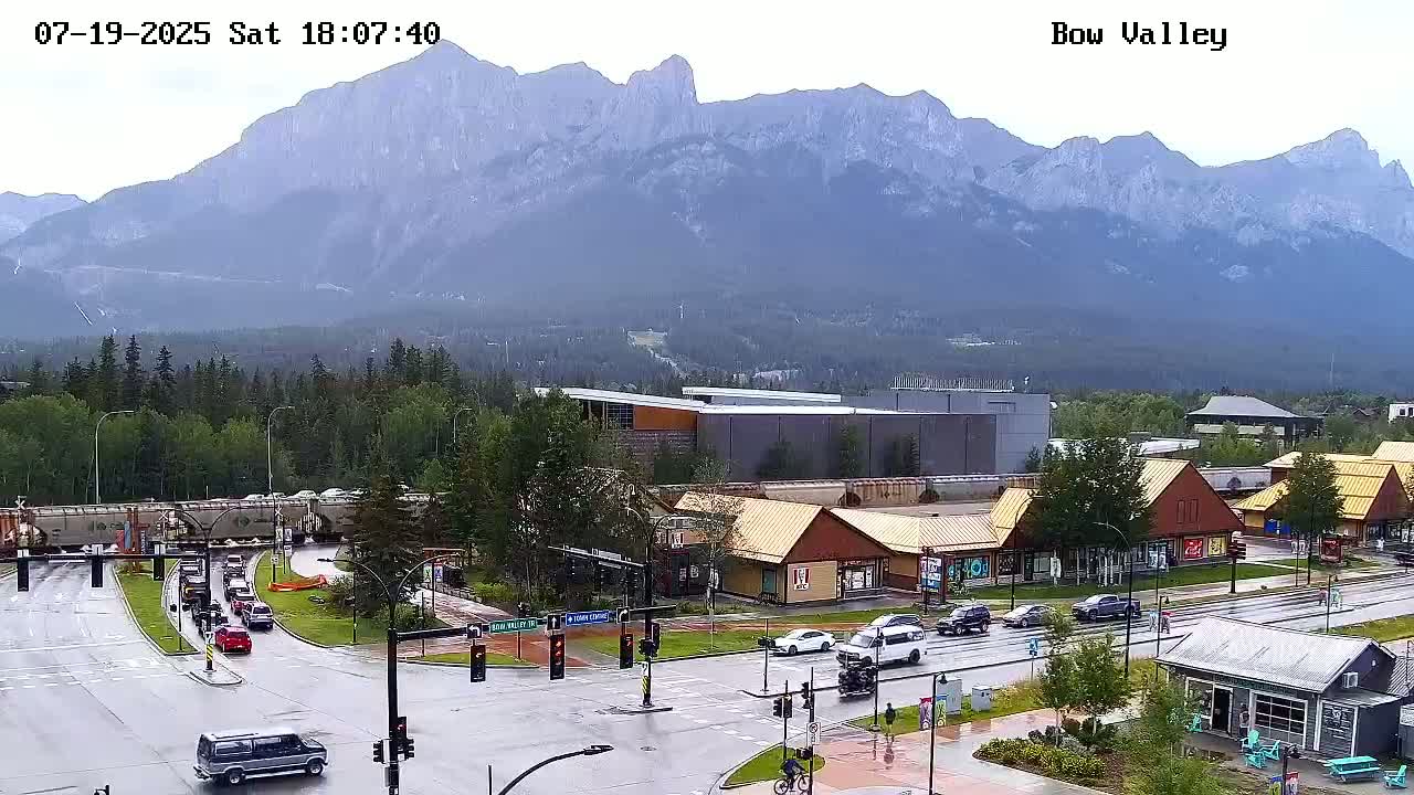 Canmore, Mount Rundle & Bow Valley Junction View Live Cam - Canmore, Alberta's Rockies, Alberta, Canada