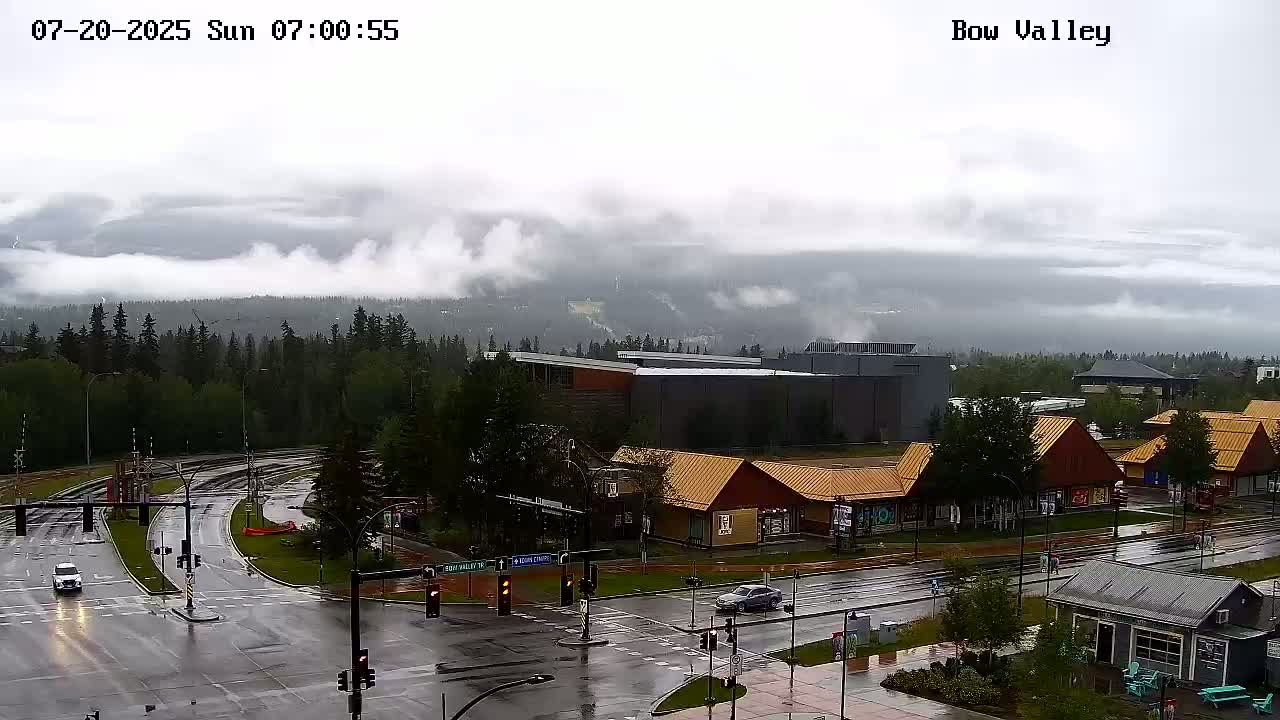 Canmore, Mount Rundle & Bow Valley Junction View Live Cam - Canmore, Alberta's Rockies, Alberta, Canada