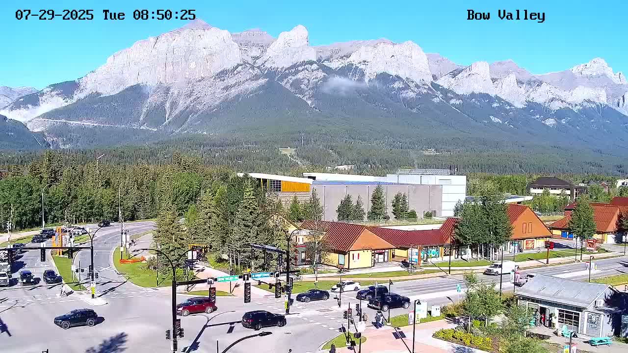 Canmore, Mount Rundle & Bow Valley Junction View Live Cam - Canmore, Alberta's Rockies, Alberta, Canada