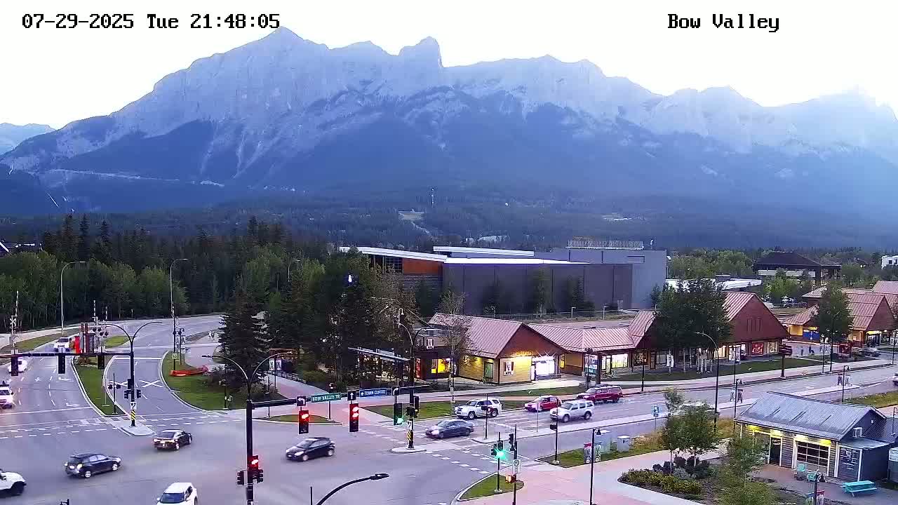Canmore, Mount Rundle & Bow Valley Junction View Live Cam - Canmore, Alberta's Rockies, Alberta, Canada