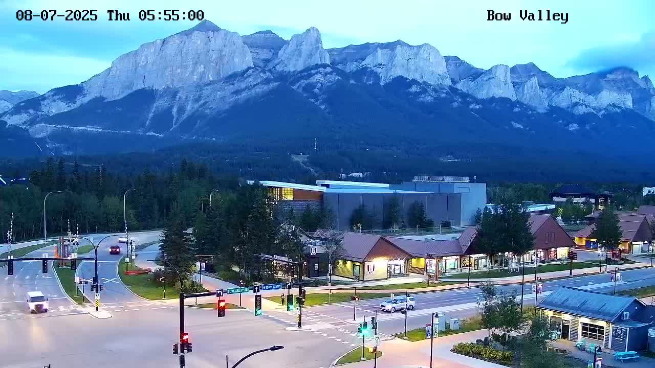 Canmore, Mount Rundle & Bow Valley Junction View Live Cam - Canmore, Alberta's Rockies, Alberta, Canada
