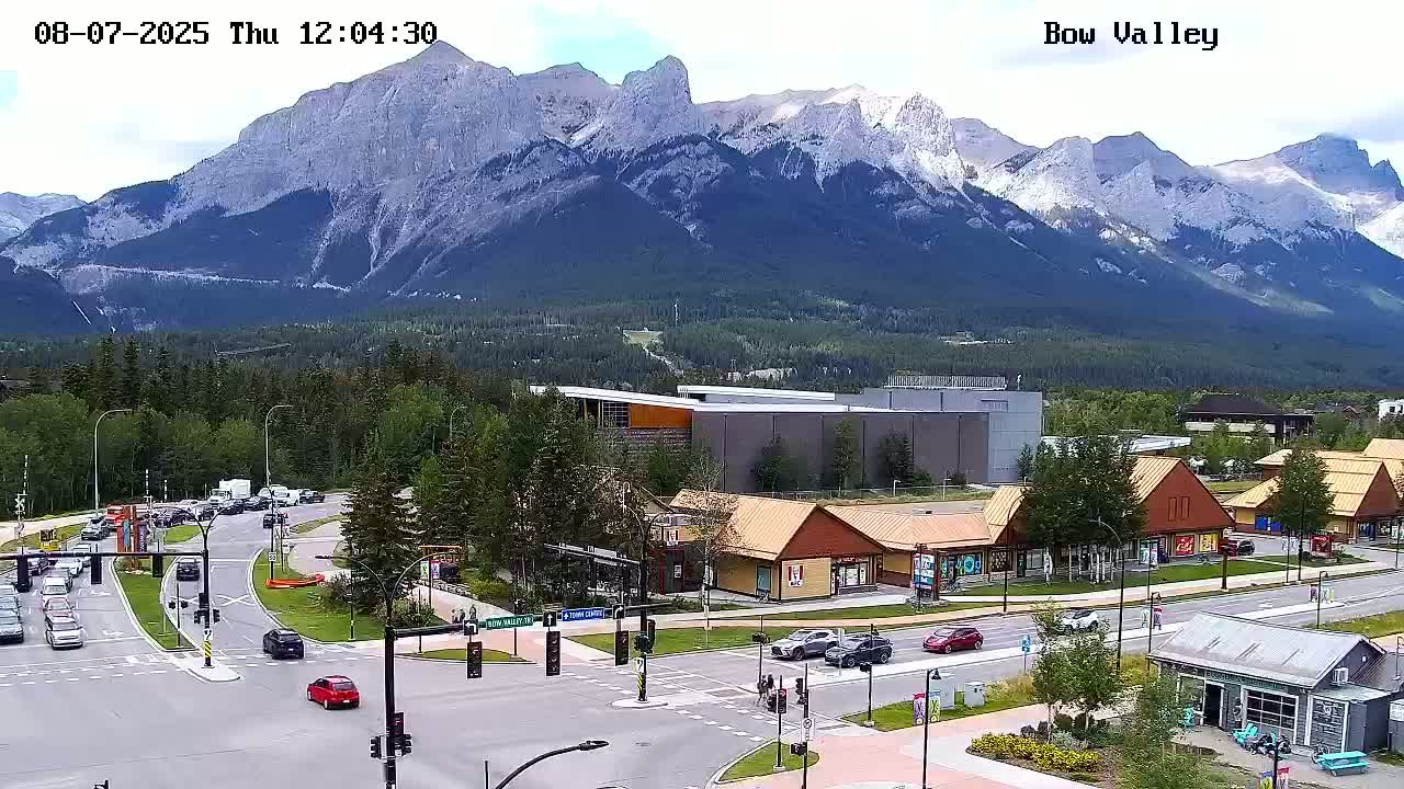 Canmore, Mount Rundle & Bow Valley Junction View Live Cam - Canmore, Alberta's Rockies, Alberta, Canada