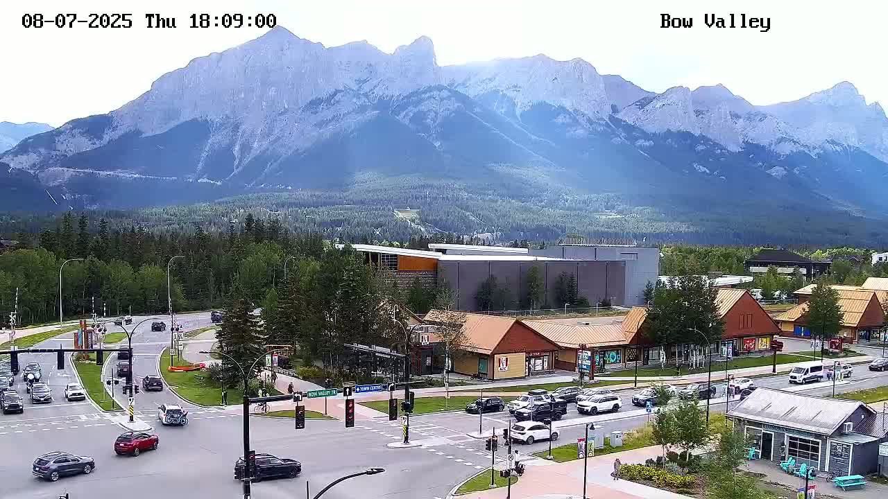 Canmore, Mount Rundle & Bow Valley Junction View Live Cam - Canmore, Alberta's Rockies, Alberta, Canada