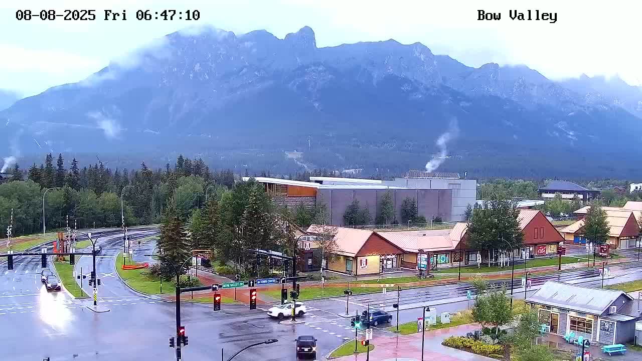 Canmore, Mount Rundle & Bow Valley Junction View Live Cam - Canmore, Alberta's Rockies, Alberta, Canada