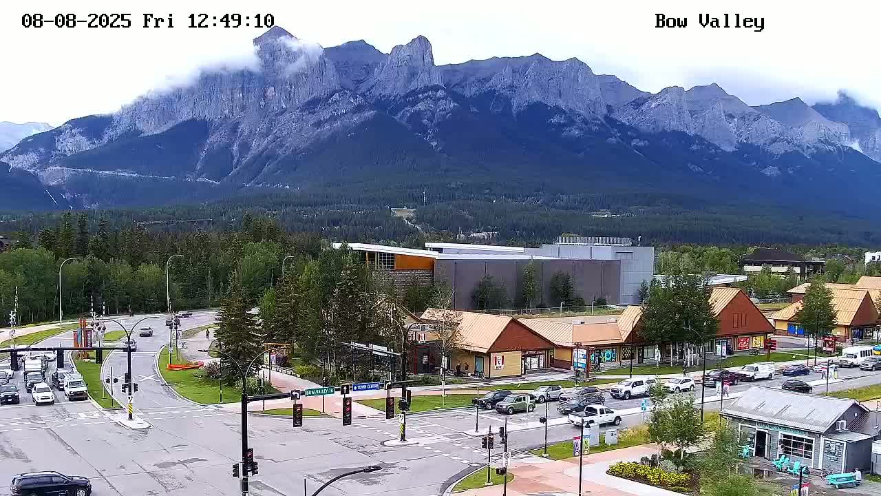 Canmore, Mount Rundle & Bow Valley Junction View Live Cam - Canmore, Alberta's Rockies, Alberta, Canada