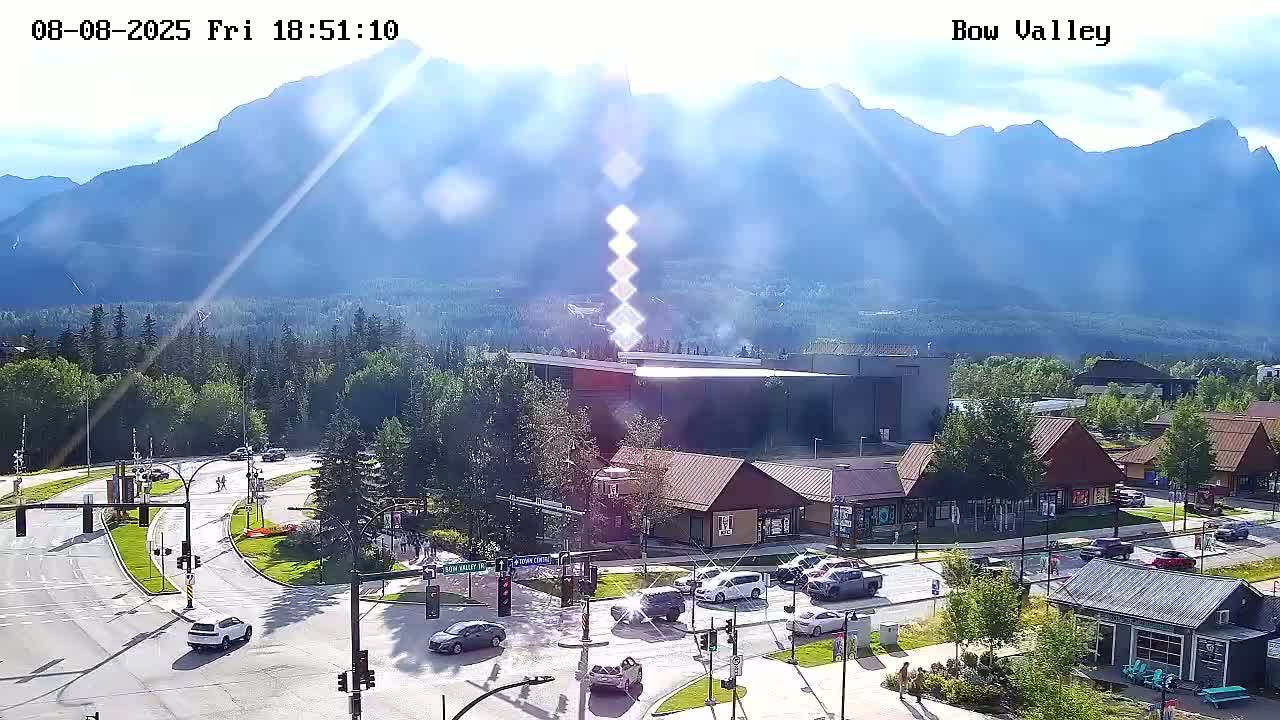 Canmore, Mount Rundle & Bow Valley Junction View Live Cam - Canmore, Alberta's Rockies, Alberta, Canada