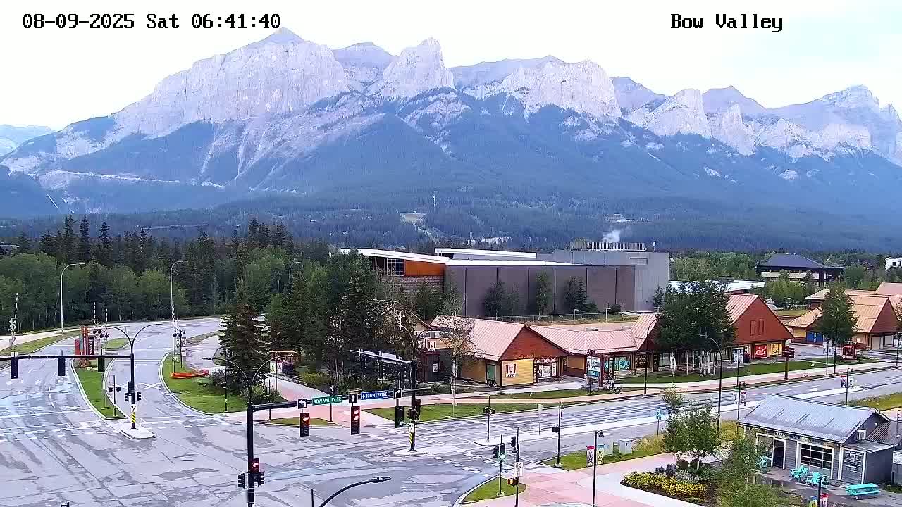 Canmore, Mount Rundle & Bow Valley Junction View Live Cam - Canmore, Alberta's Rockies, Alberta, Canada
