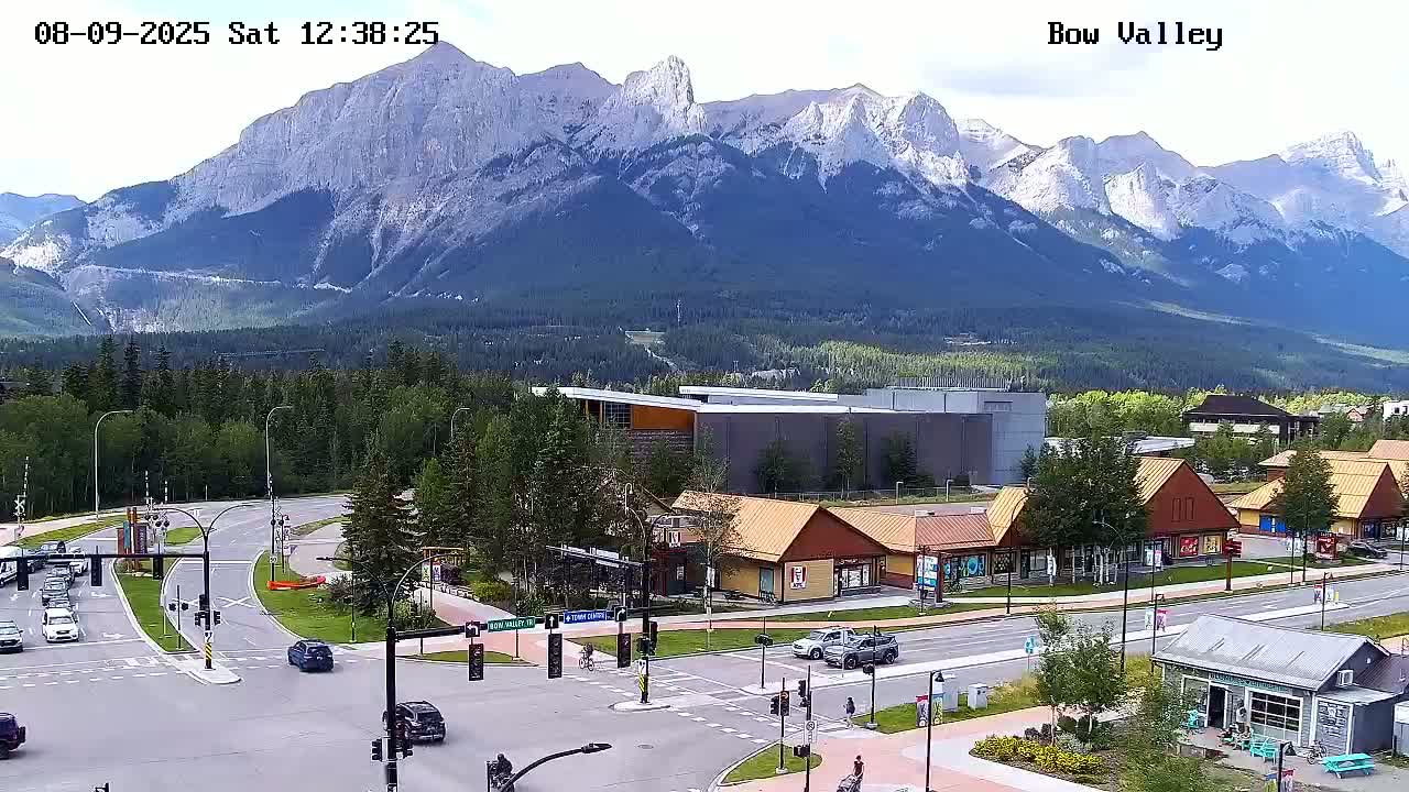 Canmore, Mount Rundle & Bow Valley Junction View Live Cam - Canmore, Alberta's Rockies, Alberta, Canada