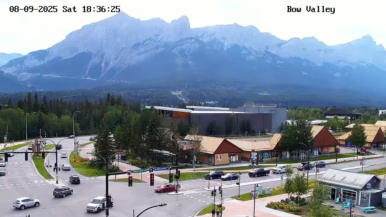 Canmore, Mount Rundle & Bow Valley Junction View Live Cam - Canmore, Alberta's Rockies, Alberta, Canada