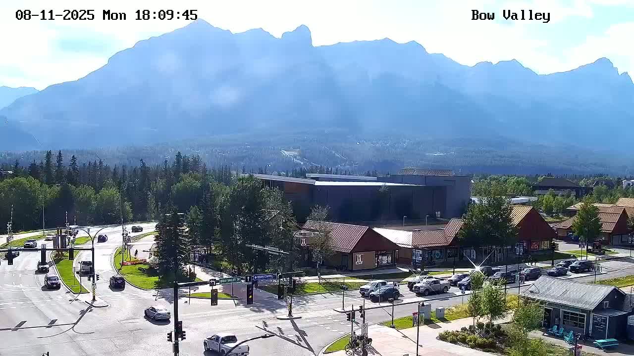 Canmore, Mount Rundle & Bow Valley Junction View Live Cam - Canmore, Alberta's Rockies, Alberta, Canada
