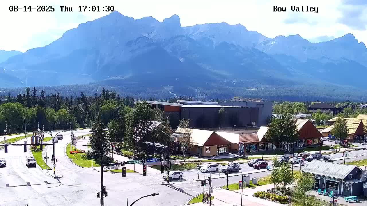 Canmore, Mount Rundle & Bow Valley Junction View Live Cam - Canmore, Alberta's Rockies, Alberta, Canada