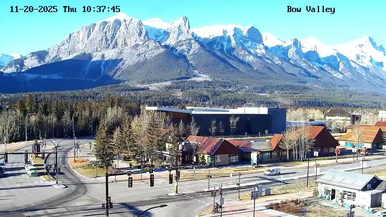 Canmore, Mount Rundle & Bow Valley Junction View Live Cam - Canmore, Alberta's Rockies, Alberta, Canada