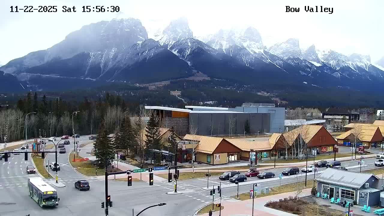 Canmore, Mount Rundle & Bow Valley Junction View Live Cam - Canmore, Alberta's Rockies, Alberta, Canada