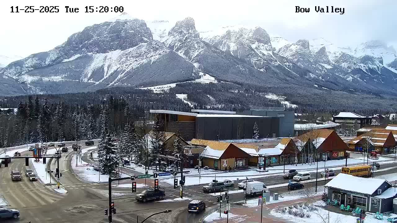 Canmore, Mount Rundle & Bow Valley Junction View Live Cam - Canmore, Alberta's Rockies, Alberta, Canada