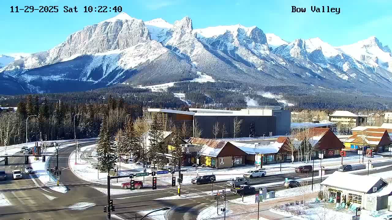Canmore, Mount Rundle & Bow Valley Junction View Live Cam - Canmore, Alberta's Rockies, Alberta, Canada