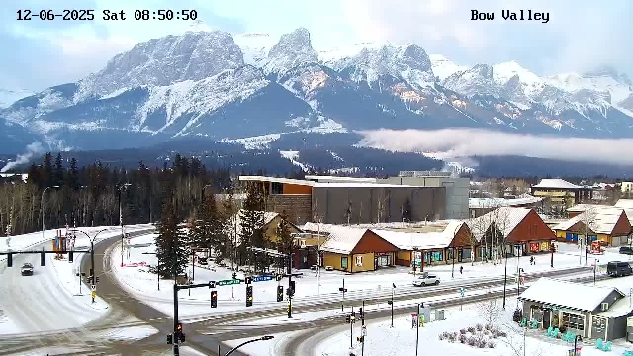 Canmore, Mount Rundle & Bow Valley Junction View Live Cam - Canmore, Alberta's Rockies, Alberta, Canada