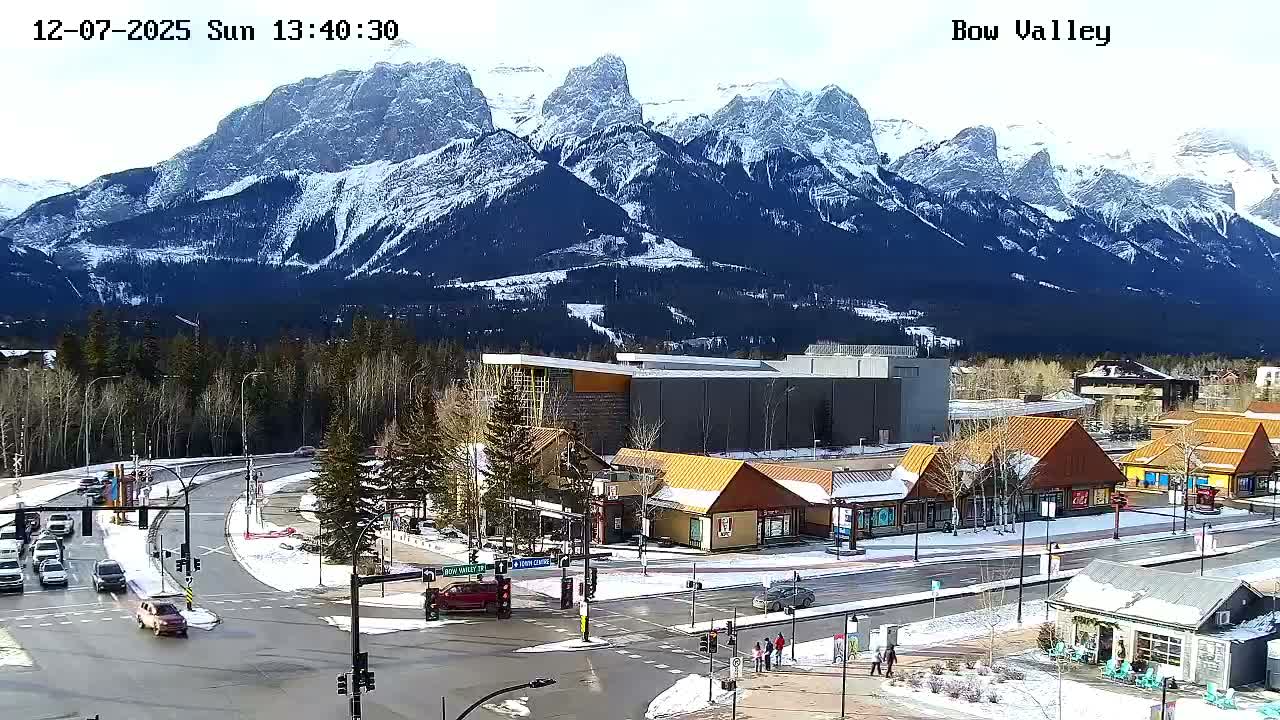 Canmore, Mount Rundle & Bow Valley Junction View Live Cam - Canmore, Alberta's Rockies, Alberta, Canada