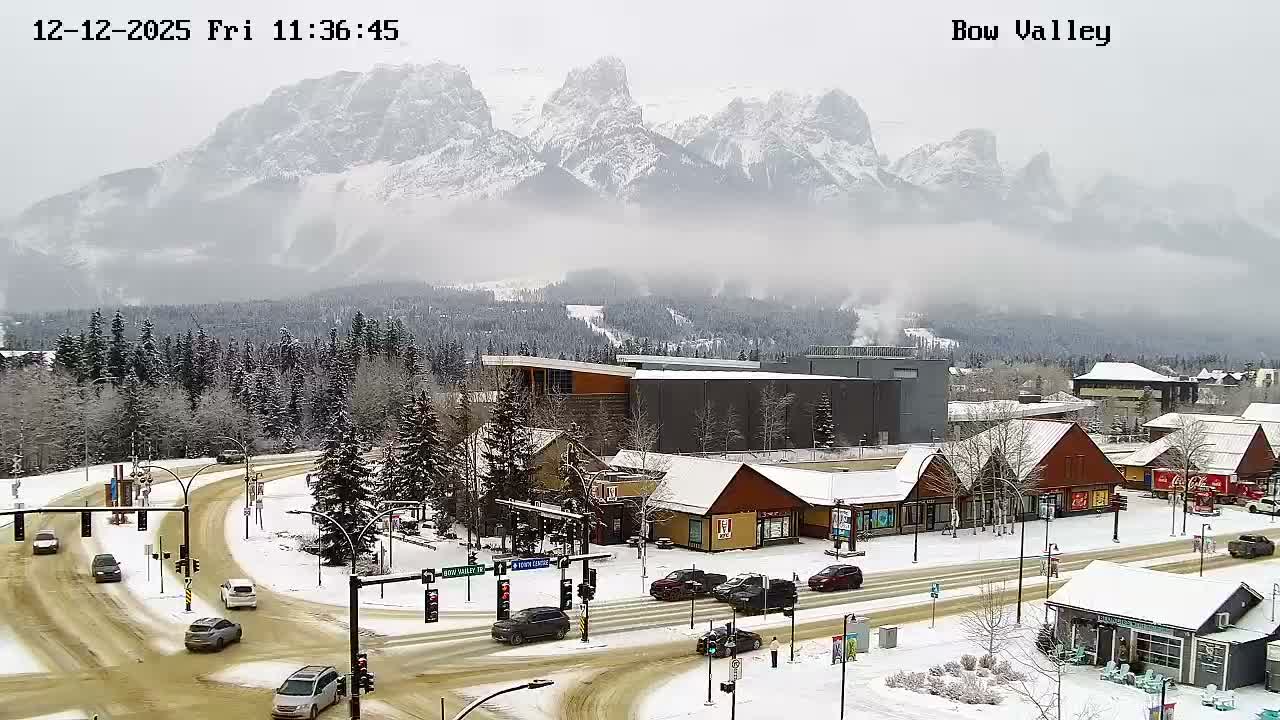 Canmore, Mount Rundle & Bow Valley Junction View Live Cam - Canmore, Alberta's Rockies, Alberta, Canada