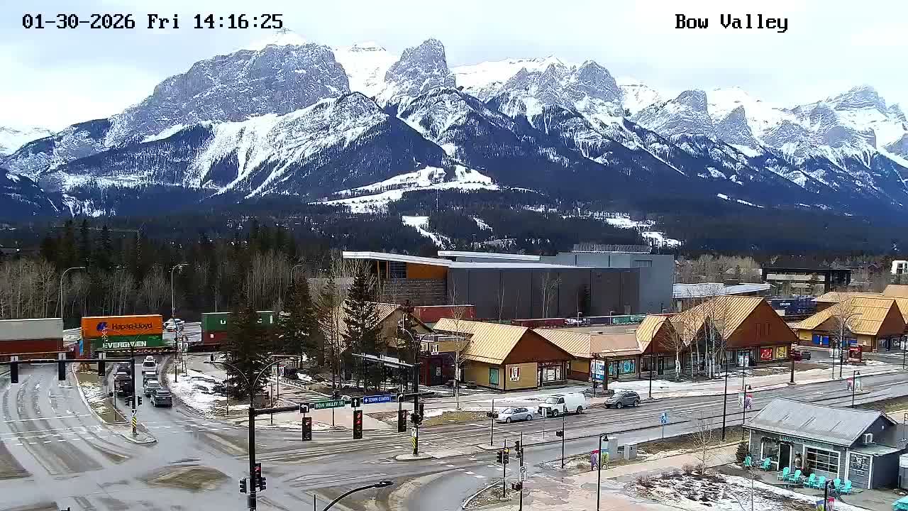 Canmore, Mount Rundle & Bow Valley Junction View Live Cam - Canmore, Alberta's Rockies, Alberta, Canada