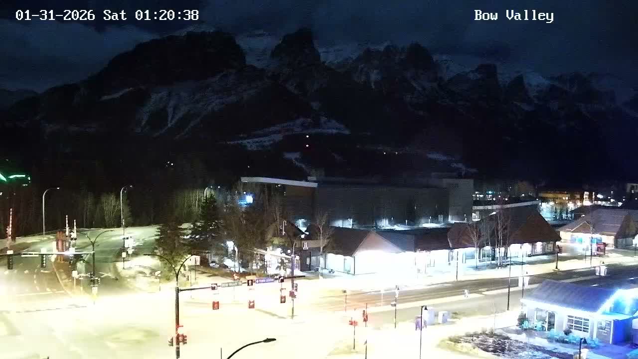Canmore, Mount Rundle & Bow Valley Junction View Live Cam - Canmore, Alberta's Rockies, Alberta, Canada