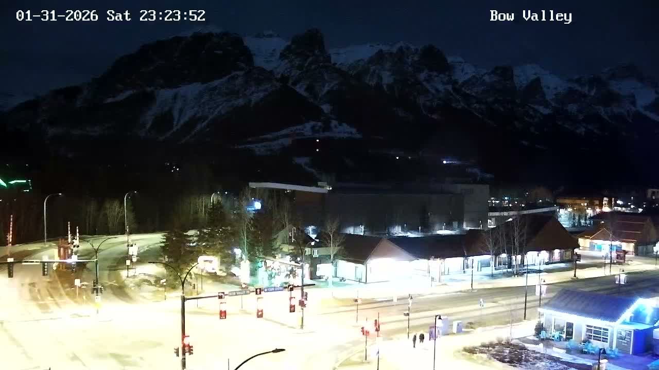 Canmore, Mount Rundle & Bow Valley Junction View Live Cam - Canmore, Alberta's Rockies, Alberta, Canada
