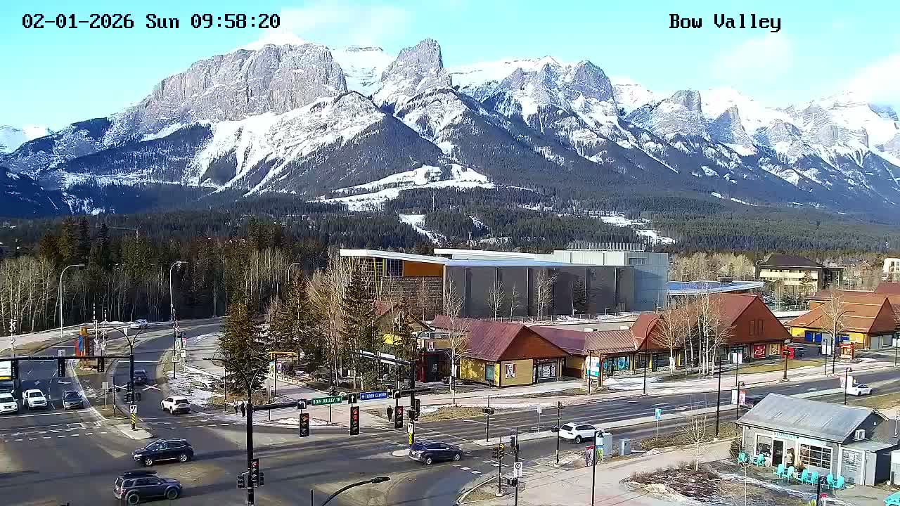Canmore, Mount Rundle & Bow Valley Junction View Live Cam - Canmore, Alberta's Rockies, Alberta, Canada