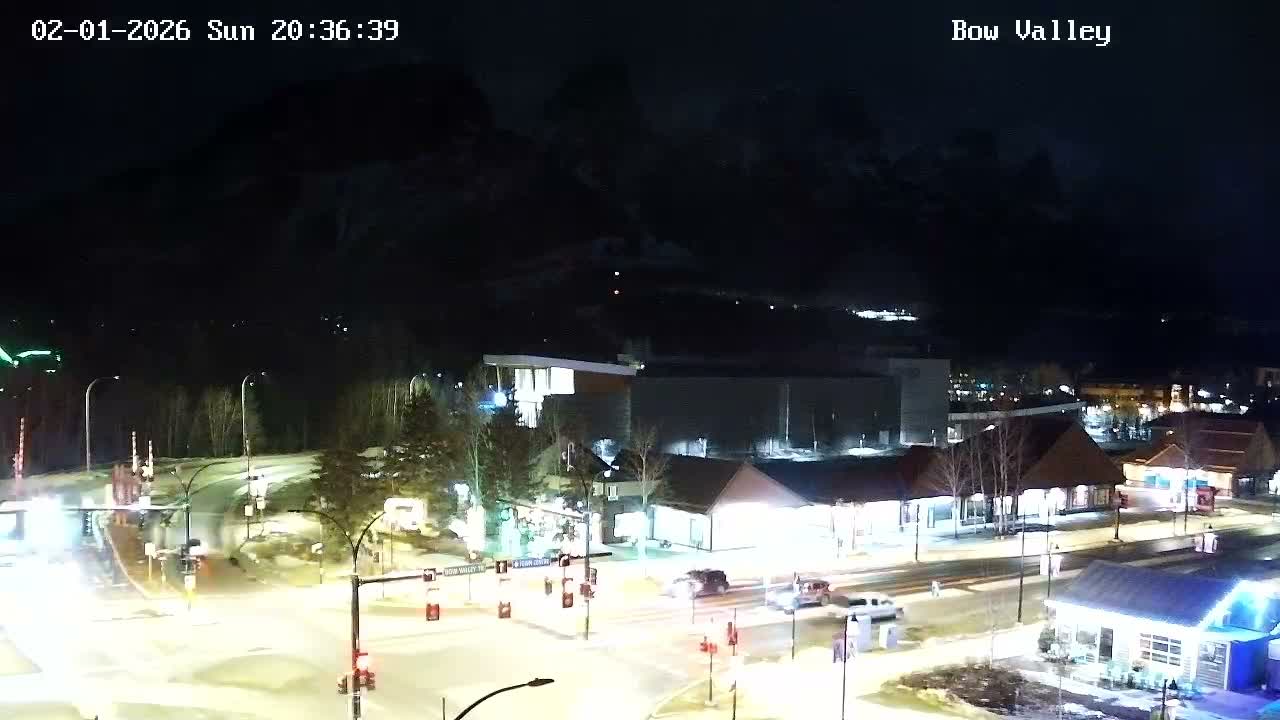 Canmore, Mount Rundle & Bow Valley Junction View Live Cam - Canmore, Alberta's Rockies, Alberta, Canada