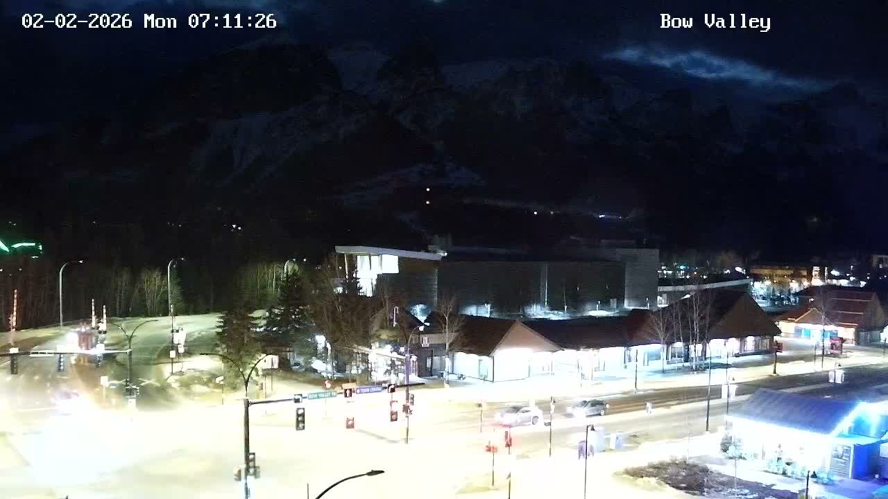 Canmore, Mount Rundle & Bow Valley Junction View Live Cam - Canmore, Alberta's Rockies, Alberta, Canada
